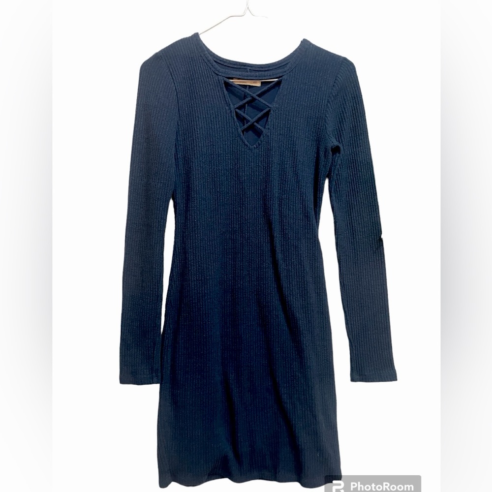 Dark Blue Hollister sweater Dress size small beach dress